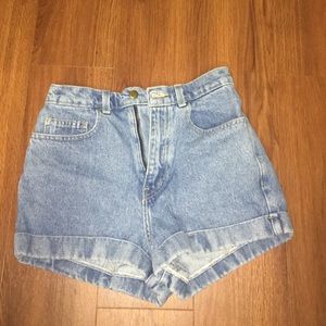 American Apparel High-Waisted Jean shorts